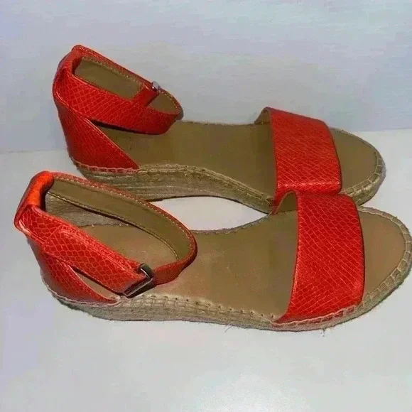 Franco Sarto Orange Sandals Size 8 for Women - Picture 11 of 16
